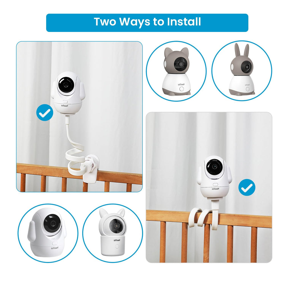 Surface protection and non-slip grip hold the monitor securely