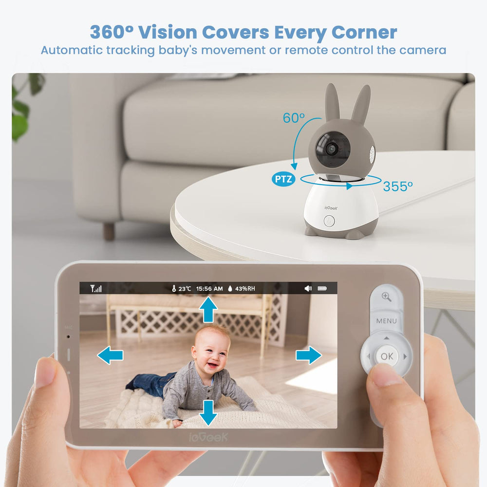 ieGeek baby monitor night vision showing clear nursery images
