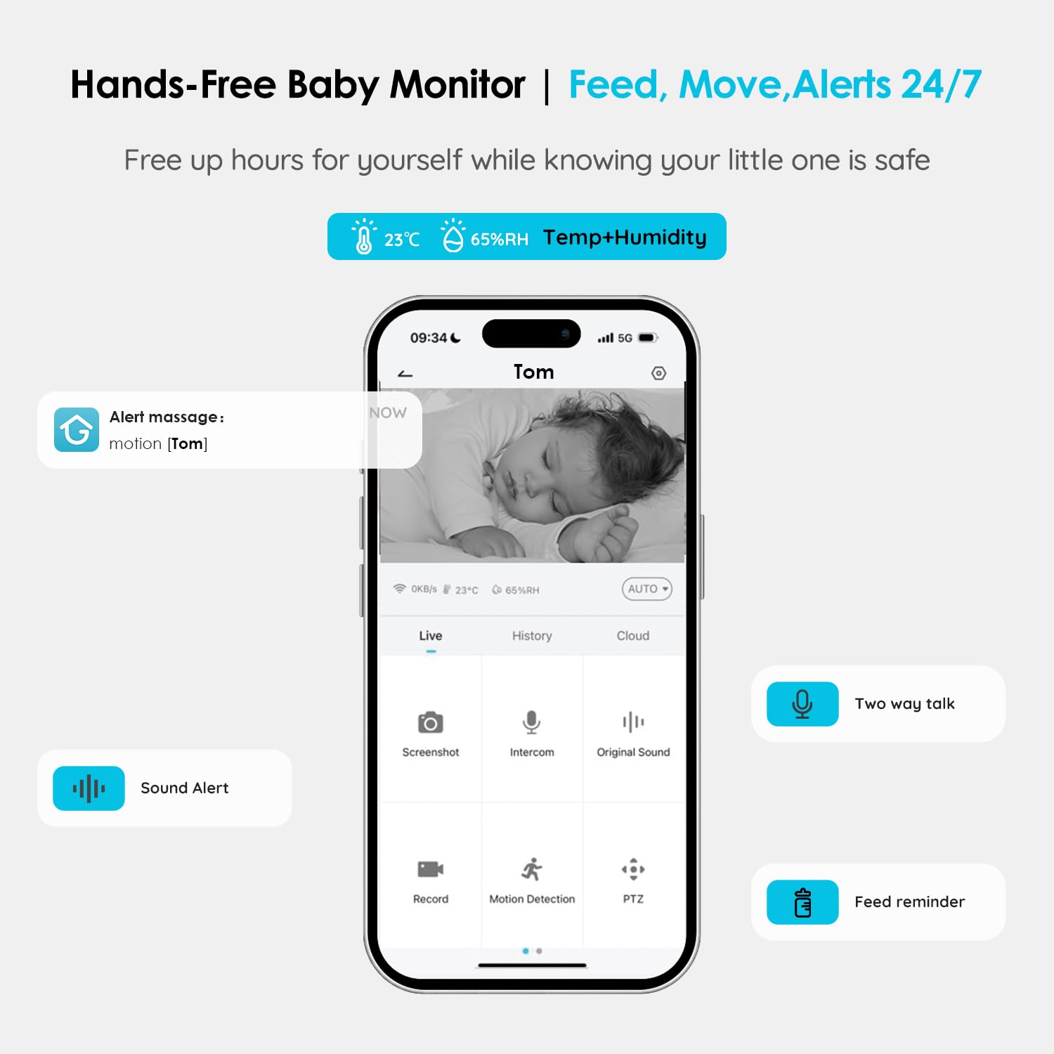 ieGeek baby monitor remote app enabling monitoring anytime, anywhere.