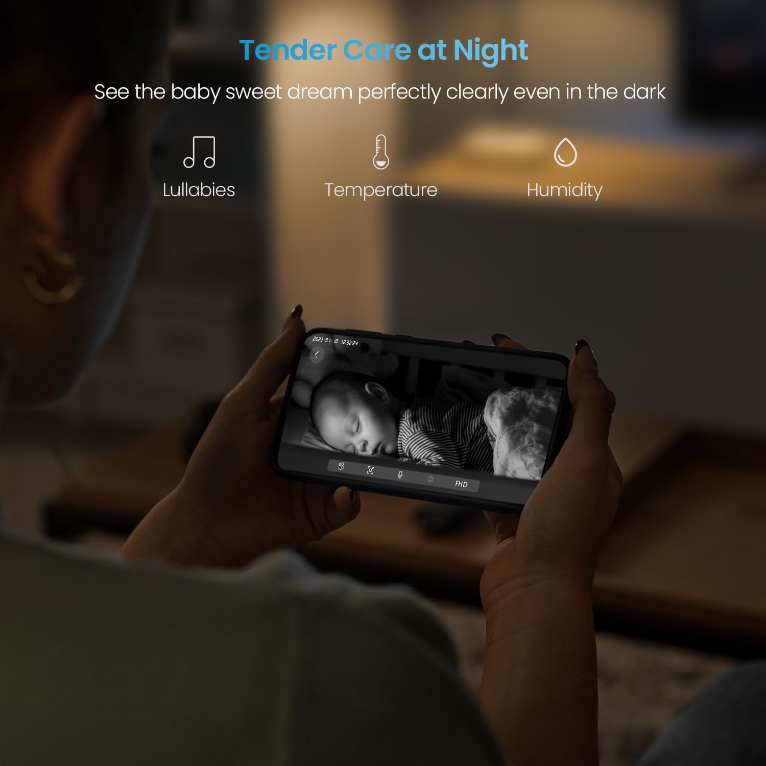 motion and sound alerts notify you of nursery activity