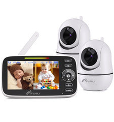 iFamily split-screen display lets you monitor two cameras at once for easier daily checks.