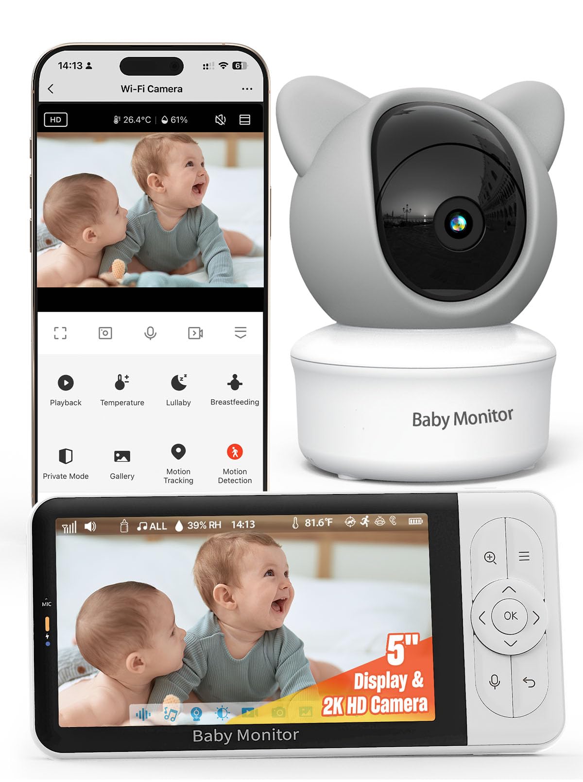 iFamily WiFi baby monitor app view for real-time mobile monitoring