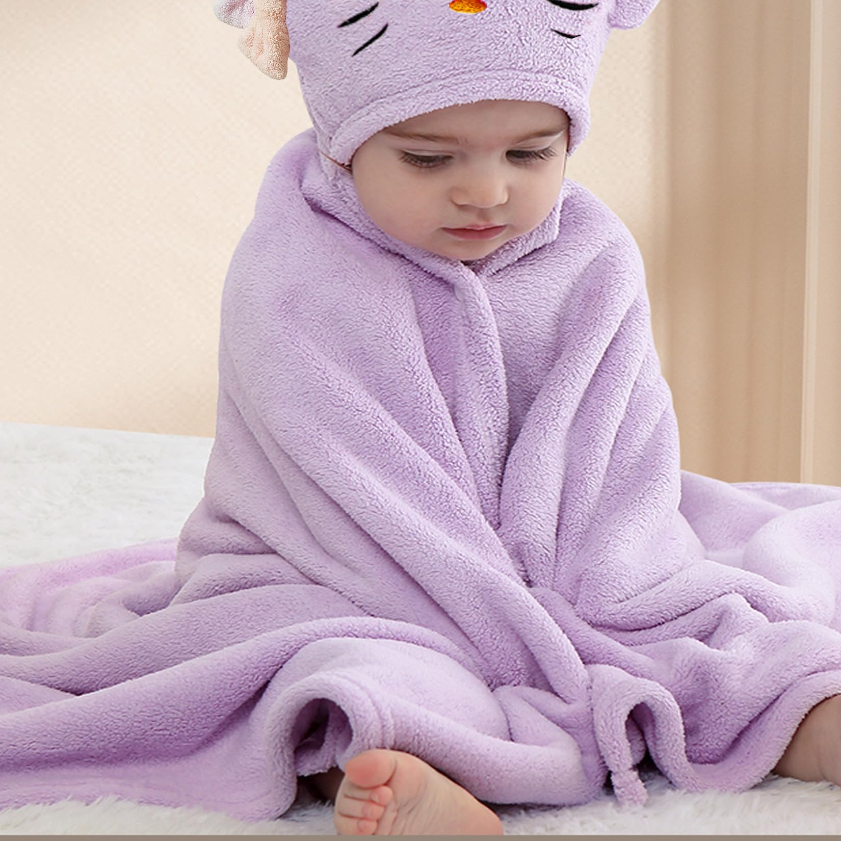 IFaryMes elephant hooded towel design provides cozy post-bath warmth