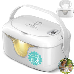 IGERI carry-handle portable wipe warmer for easy on-the-go changes.