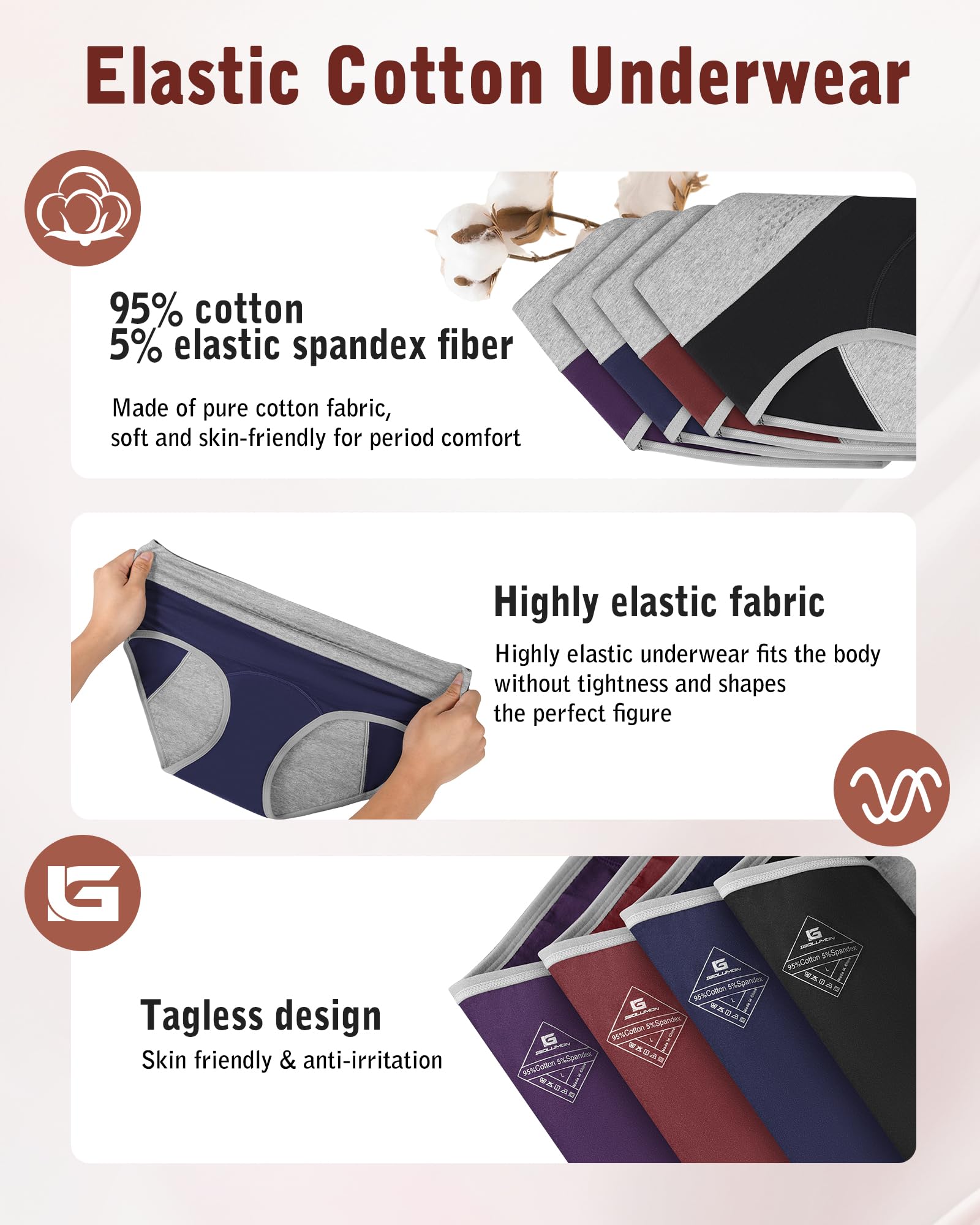 IGOLUMON versatile day to night underwear for light leaks