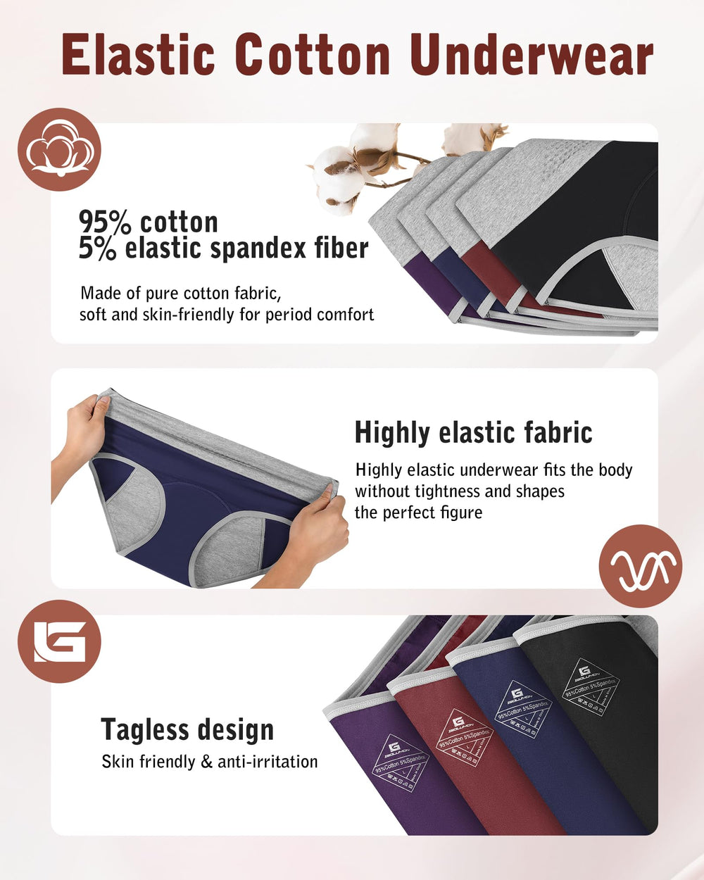 IGOLUMON versatile day to night underwear for light leaks