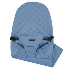 iGRATENS bouncer cover blue for Balance Soft, snug cotton fit for baby's comfort.