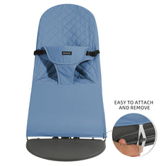 iGRATENS cotton bouncer cover blue; soft touch for tender infant moments.