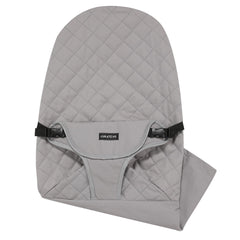 iGRATENS fabric seat cover on Bliss Bouncer shows skin-friendly cotton and snug fit.