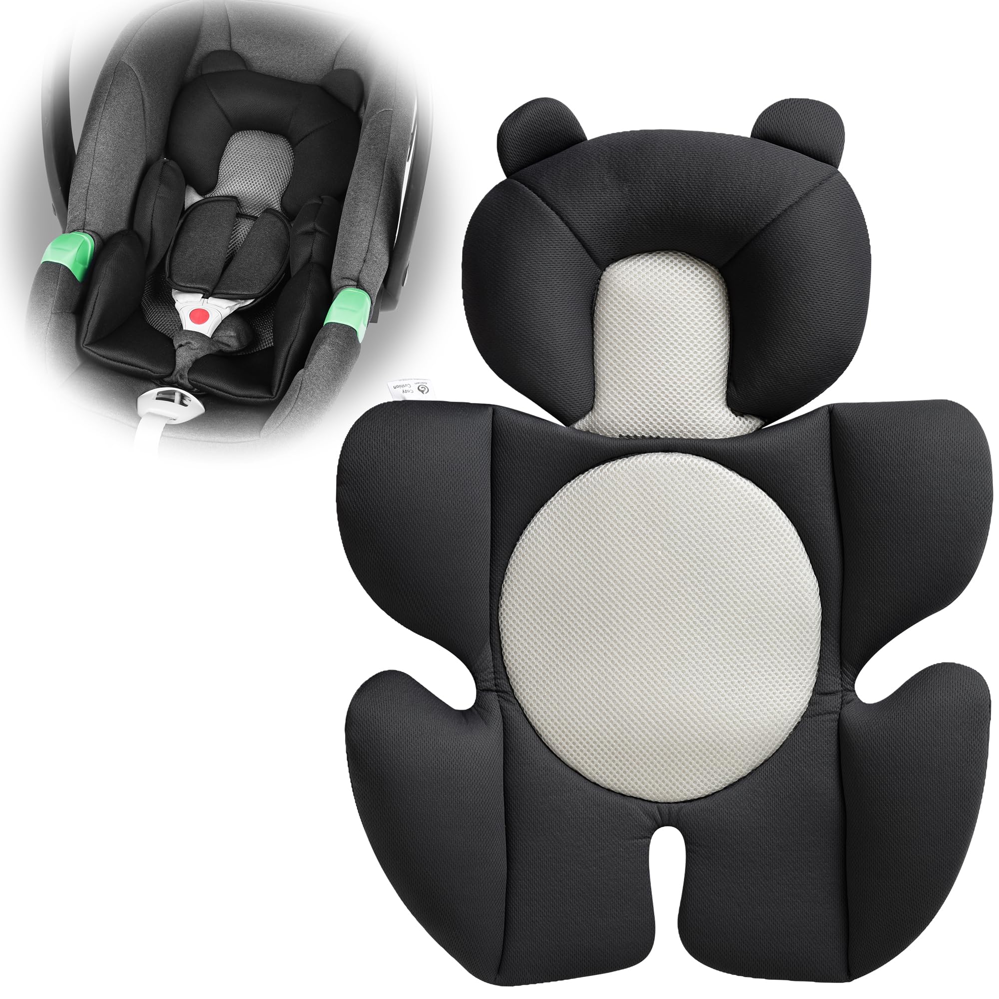 Ihaapsi baby support cushion with breathable 3D mesh for cool, comfortable seating.