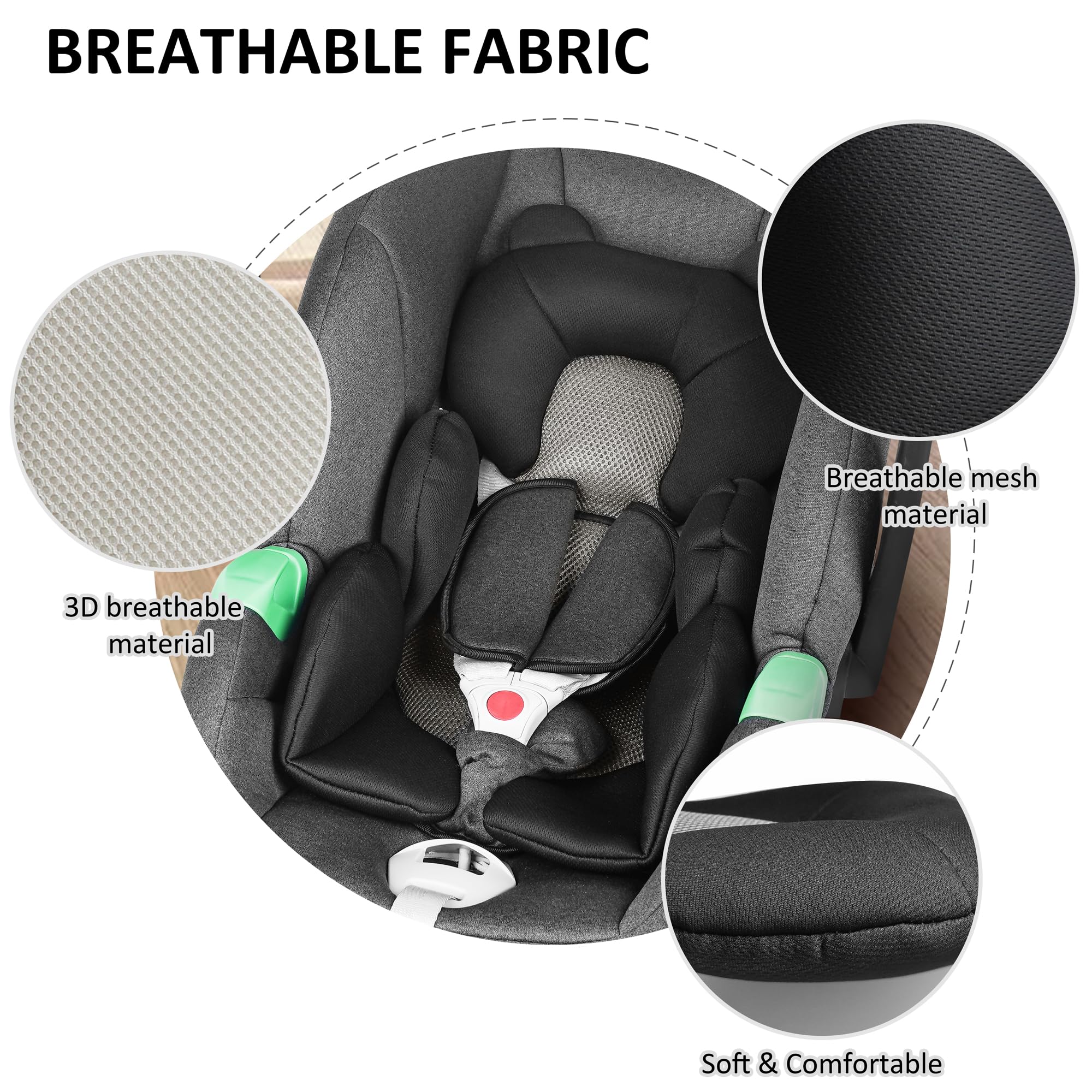Ihaapsi detachable headrest adapts to various car seat headrests.