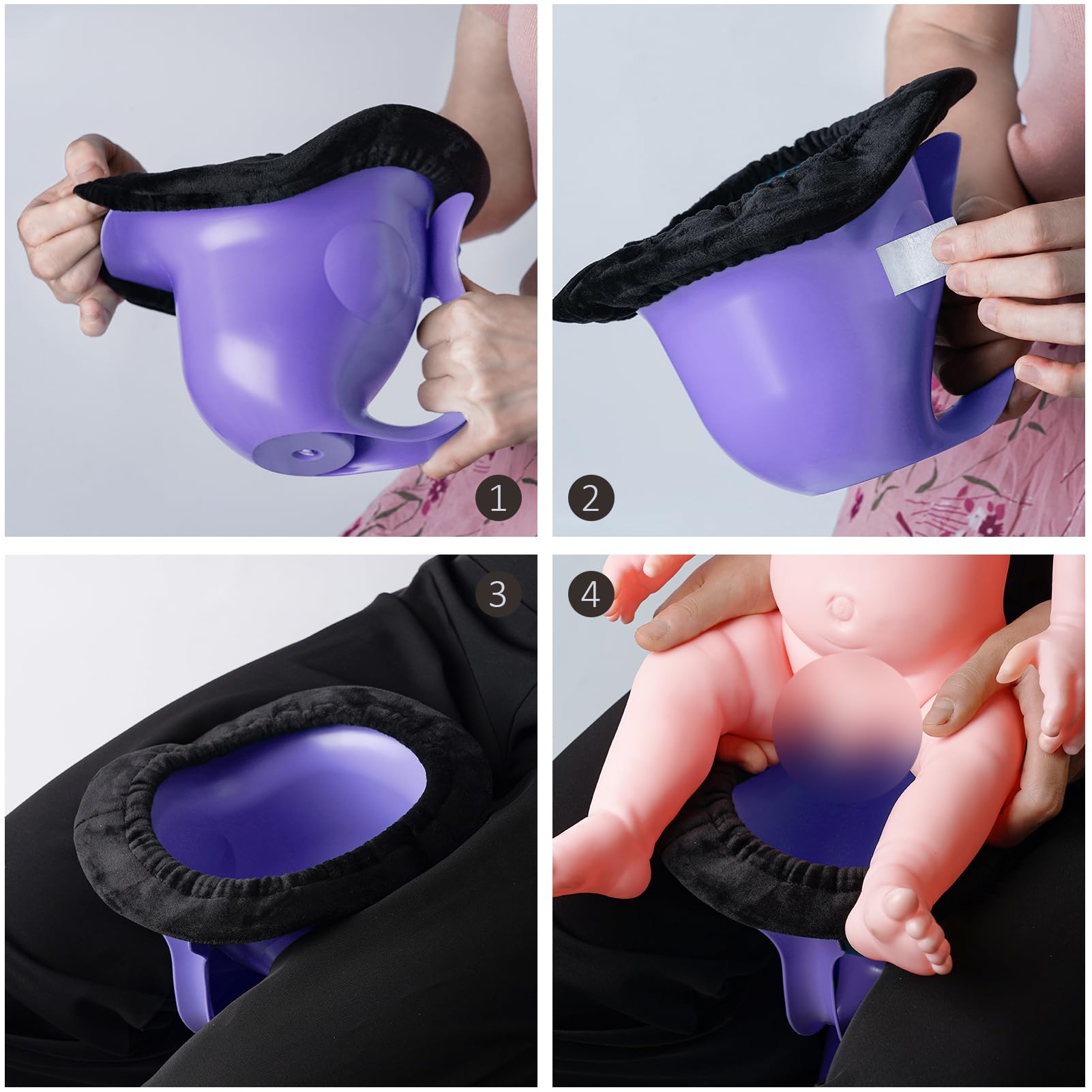 Ihaapsi anti slip stickers on purple potty for added stability