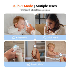 iHealth PT9L 3-color backlit display for easy temp interpretation.