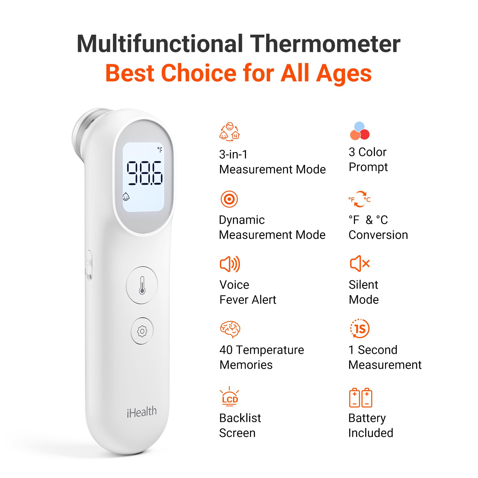 iHealth PT9L object temperature mode for surfaces and liquids.