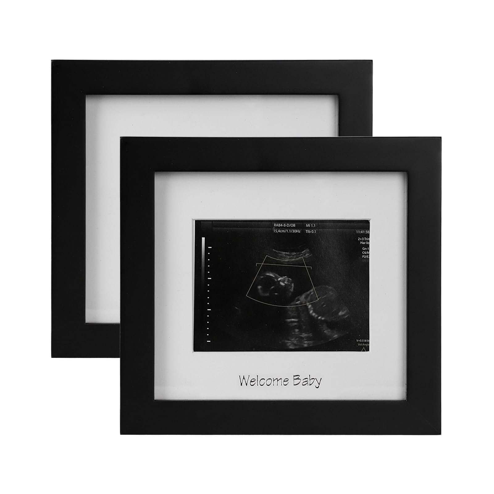 IHEIPYE baby sonogram frame with silver text for cherished nursery keepsake