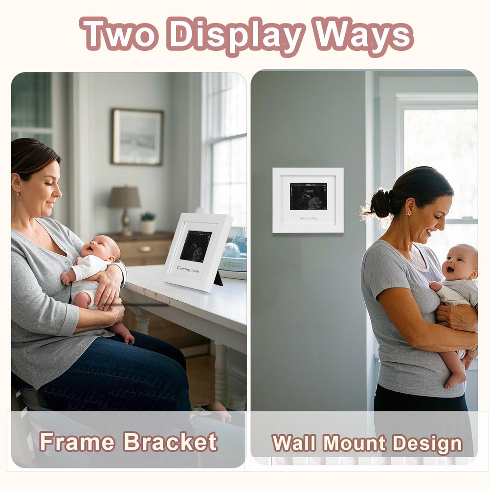 IHEIPYE ultrasound photo frame supports practical gender reveal party decor.