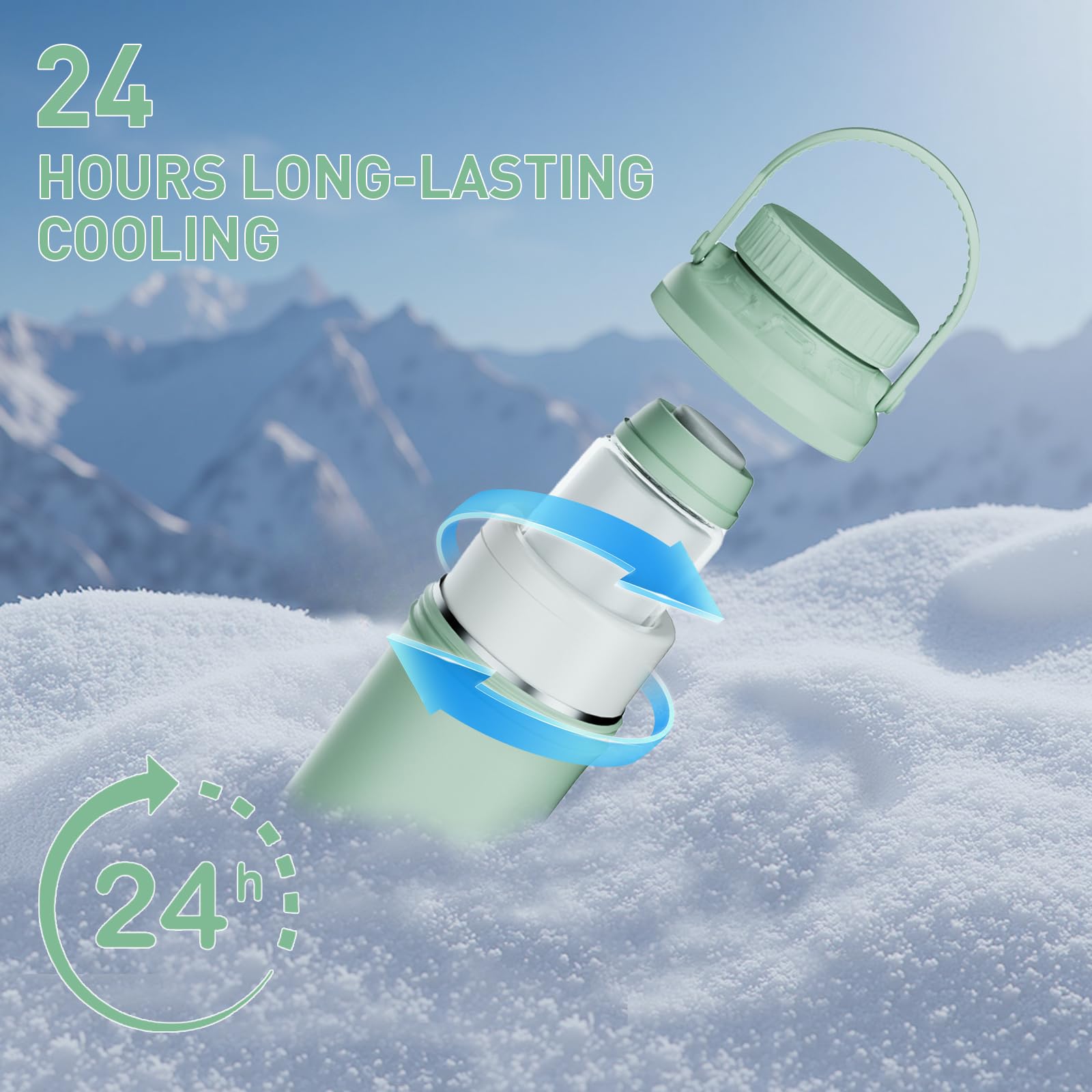 IHOLYLIVE dual-bottle interior with two 11oz bottles for multiple sessions