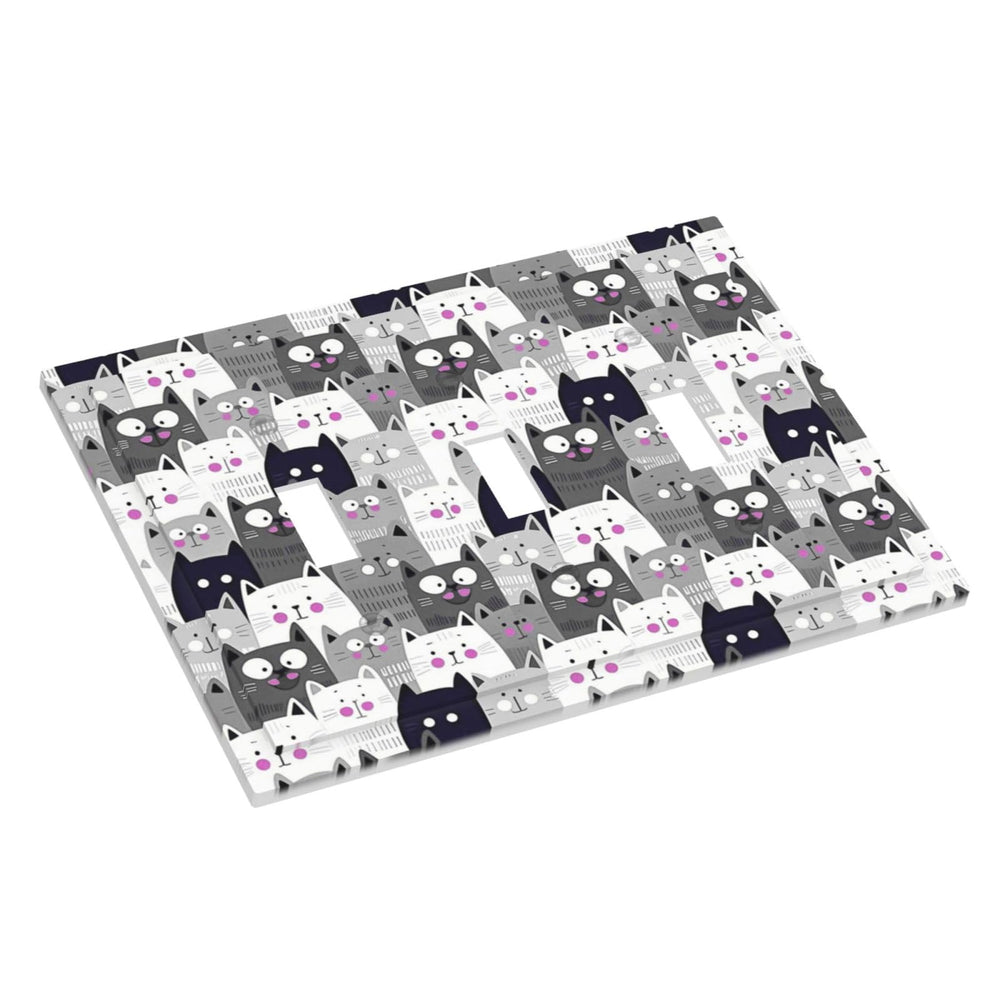 Ihsourgnitnem cat face faceplate, perfect nursery decor with subtle charm