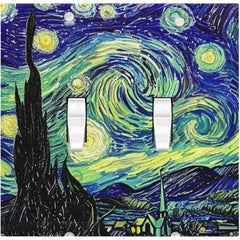 Ihsourgnitnem starry night abstract switch plate with vivid art for living spaces