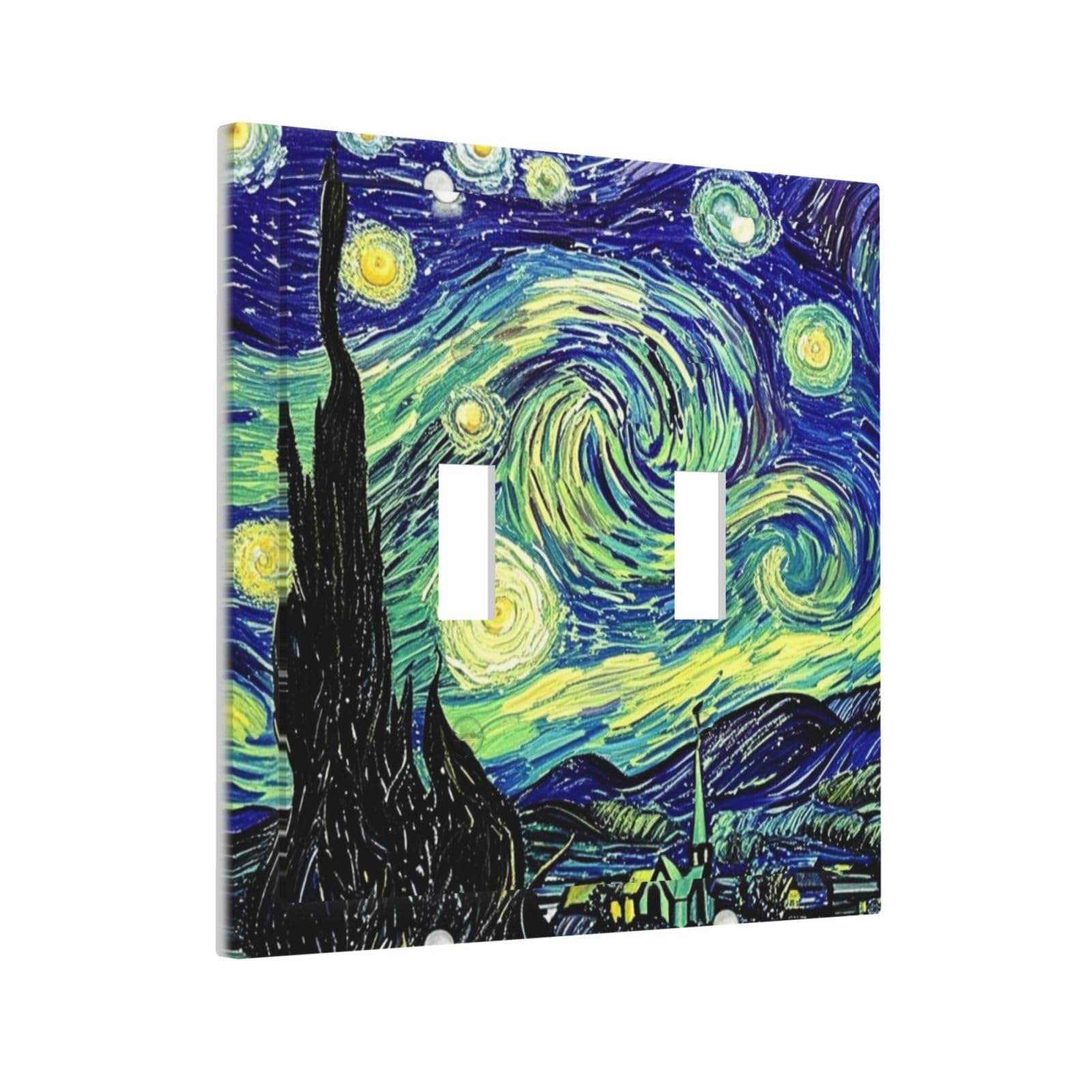 Ihsourgnitnem starry night wall faceplate enhancing bedroom decor