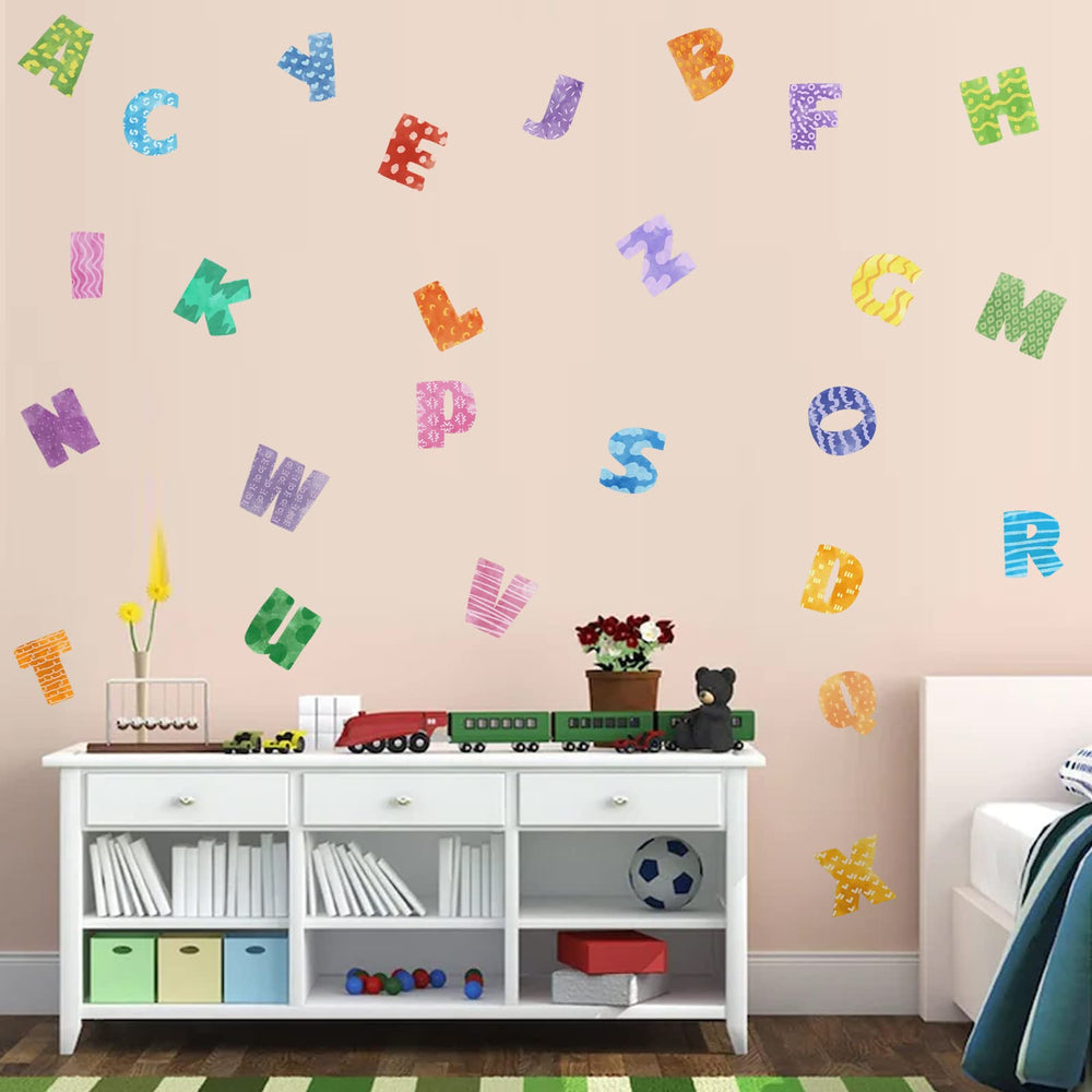 iinuu letters on-wall setup adds color and curiosity to kid-friendly rooms.