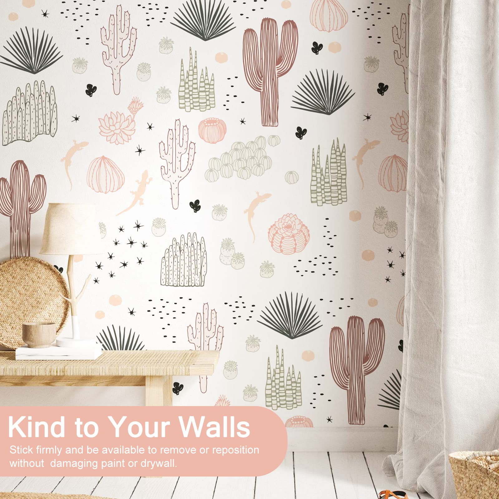 iinuu cactus wall sticker office: clean, modern accents for a focused workspace