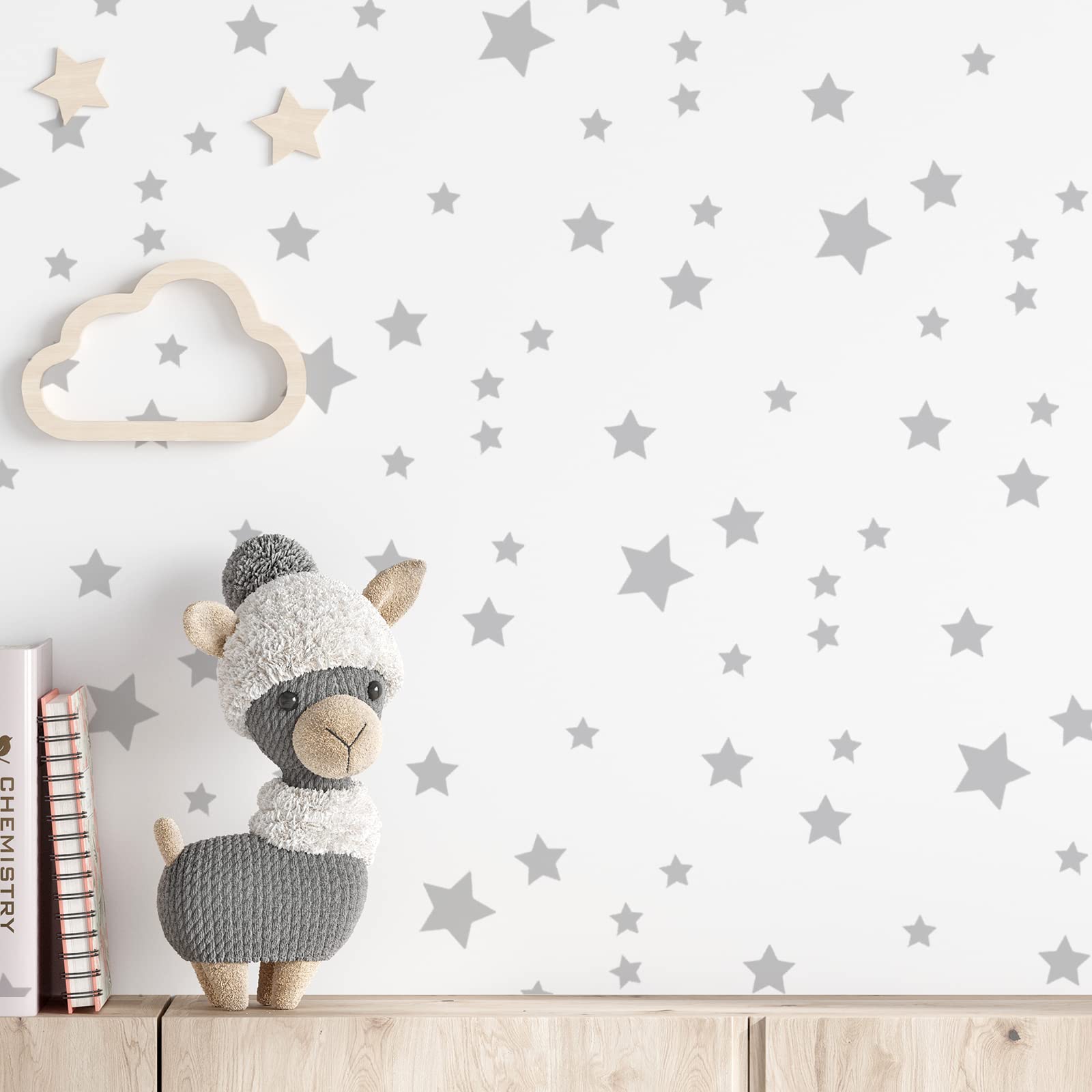 iinuu Celestial wall stickers create a calming night-sky feel in a nursery or playroom