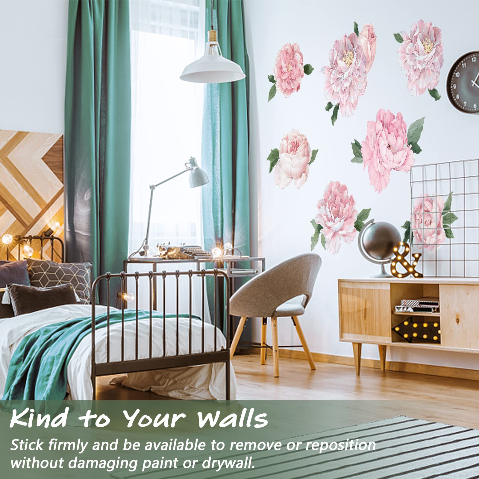 iinuu gift-ready floral wall stickers for housewarming