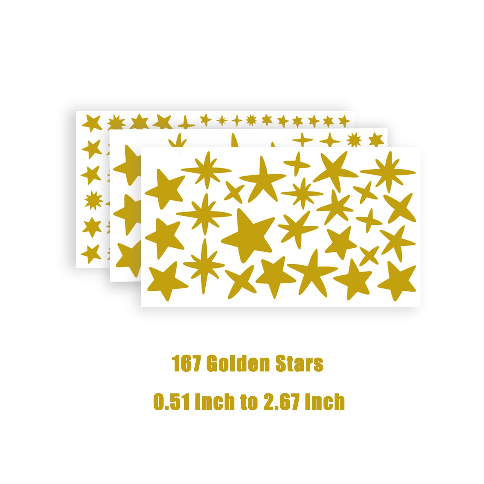 iinuu golden stars durable vinyl with bright long-lasting color in decor