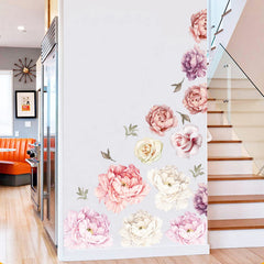 iinuu large floral wall decals peonies brighten spaces without damaging paint