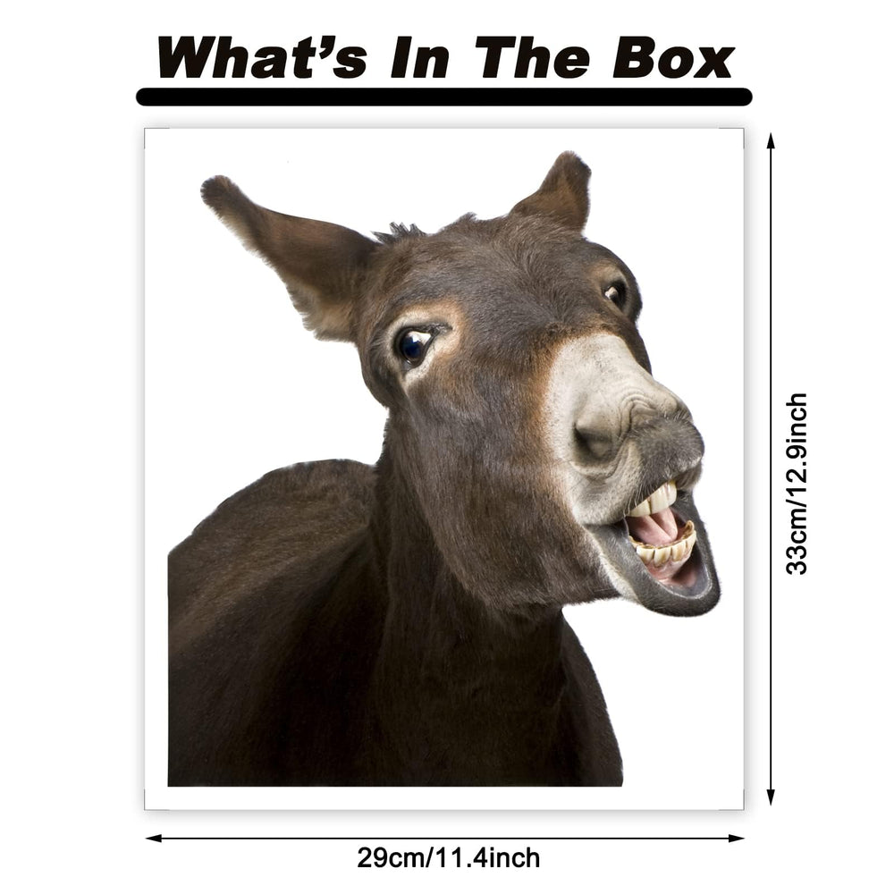 iinuu Laughing Donkey decorative sticker highlights matte vinyl quality and easy peel-and-stick use.