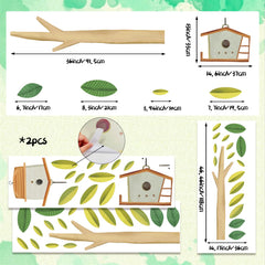 iinuu leaves stickers 3-9-8-3-inch pieces enable flexible placement.