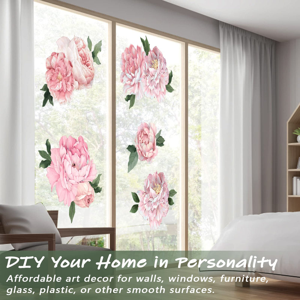 iinuu nursery wall decor idea with large pink peonies