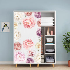 iinuu peony wall stickers ideal for bedroom decor and easy repositioning