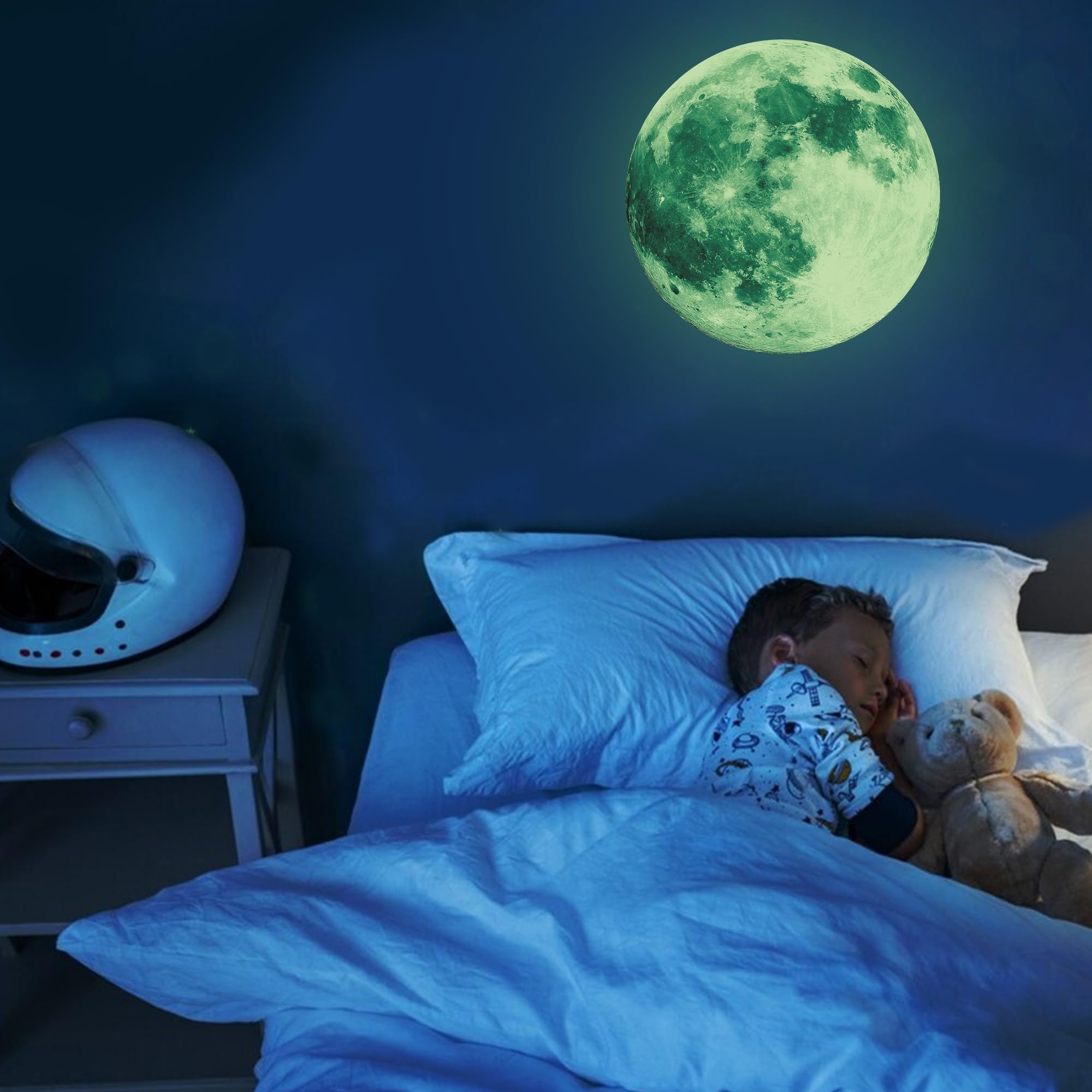 iinuu realistic starry night green wall decal adds depth to any space.