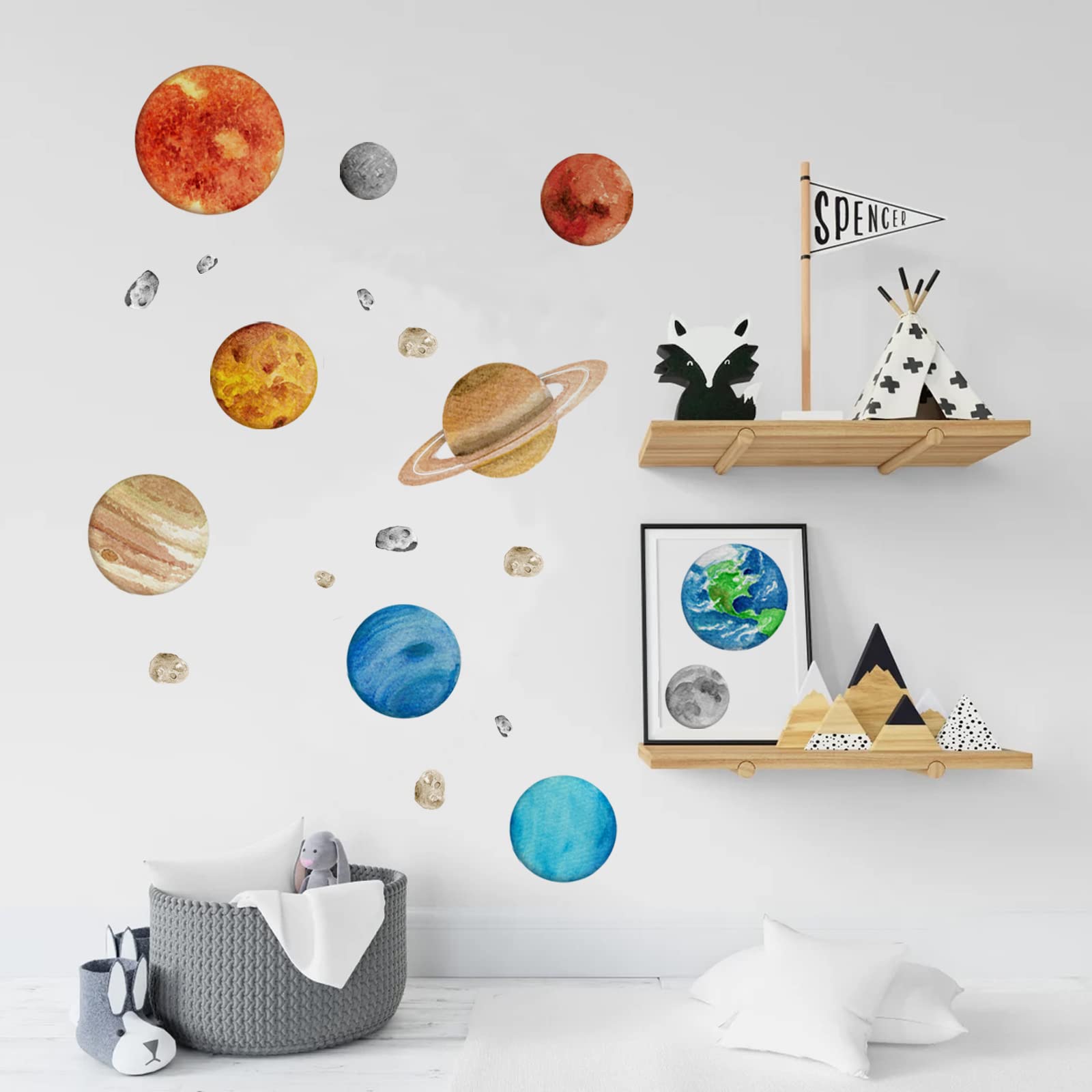 iinuu solar system wall sticker Venus brightens learning corners with a calm, colorful planet view.
