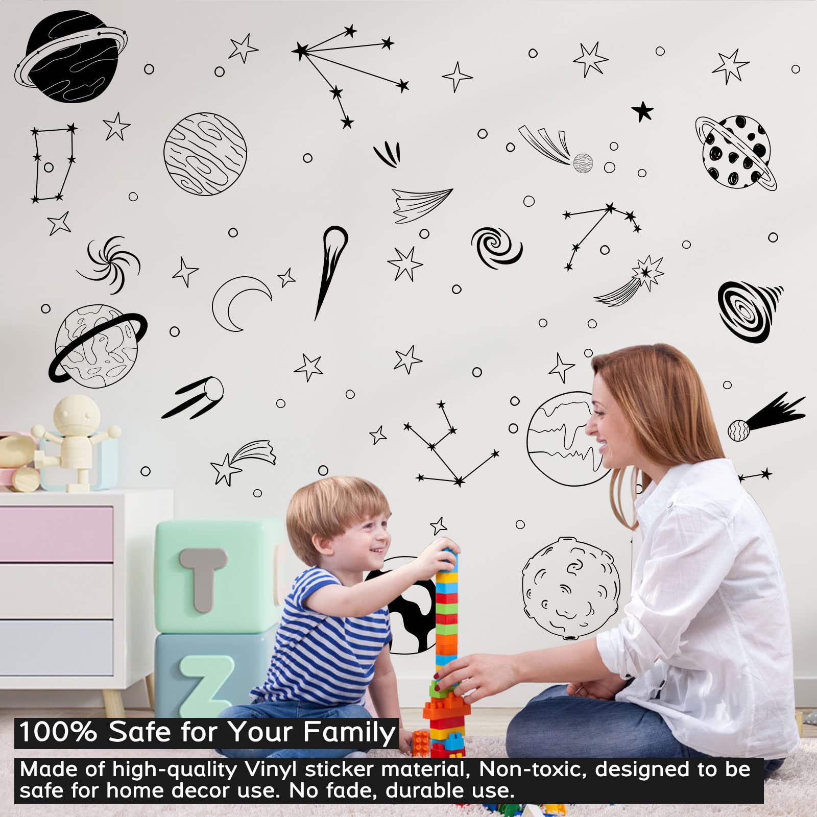 iinuu space decals meteors-01 streak across walls for dynamic room energy