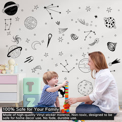 iinuu space decals meteors-01 streak across walls for dynamic room energy