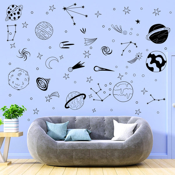 iinuu space planets wall decal planets for a playful nursery accent