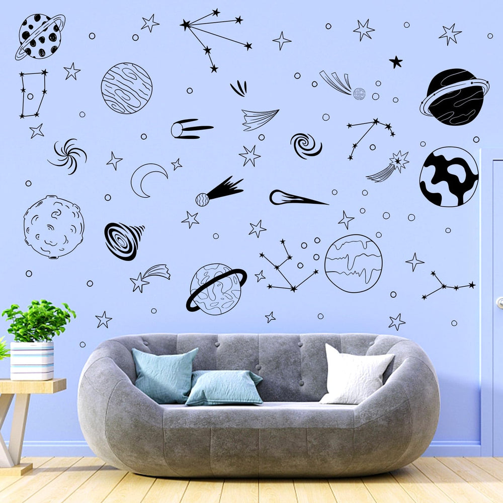 iinuu space planets wall decal planets for a playful nursery accent