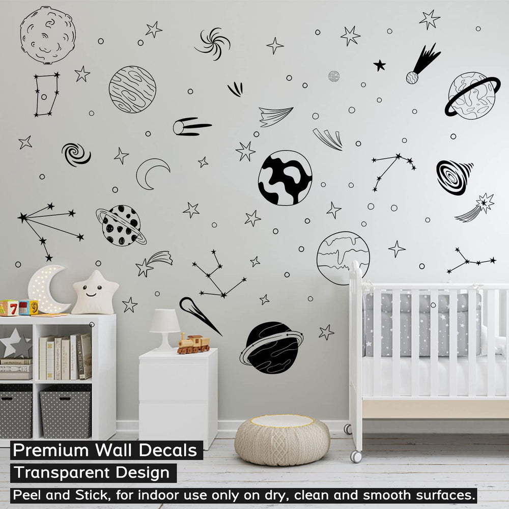 iinuu space planets wall decal planet-2 enhances learning-inspired walls
