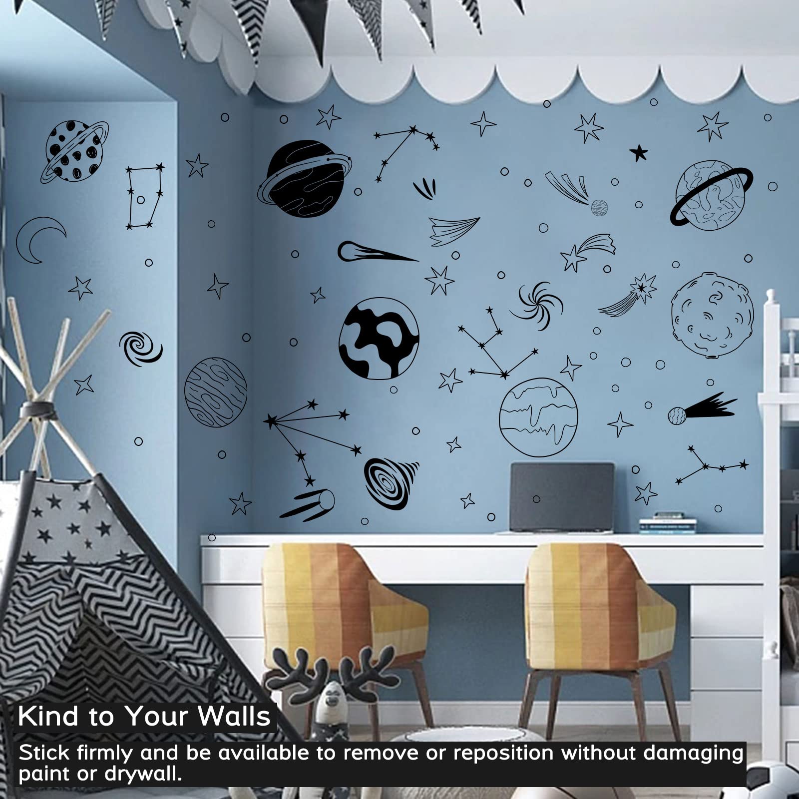 iinuu space decals star-02 celestial stars for a cozy study corner