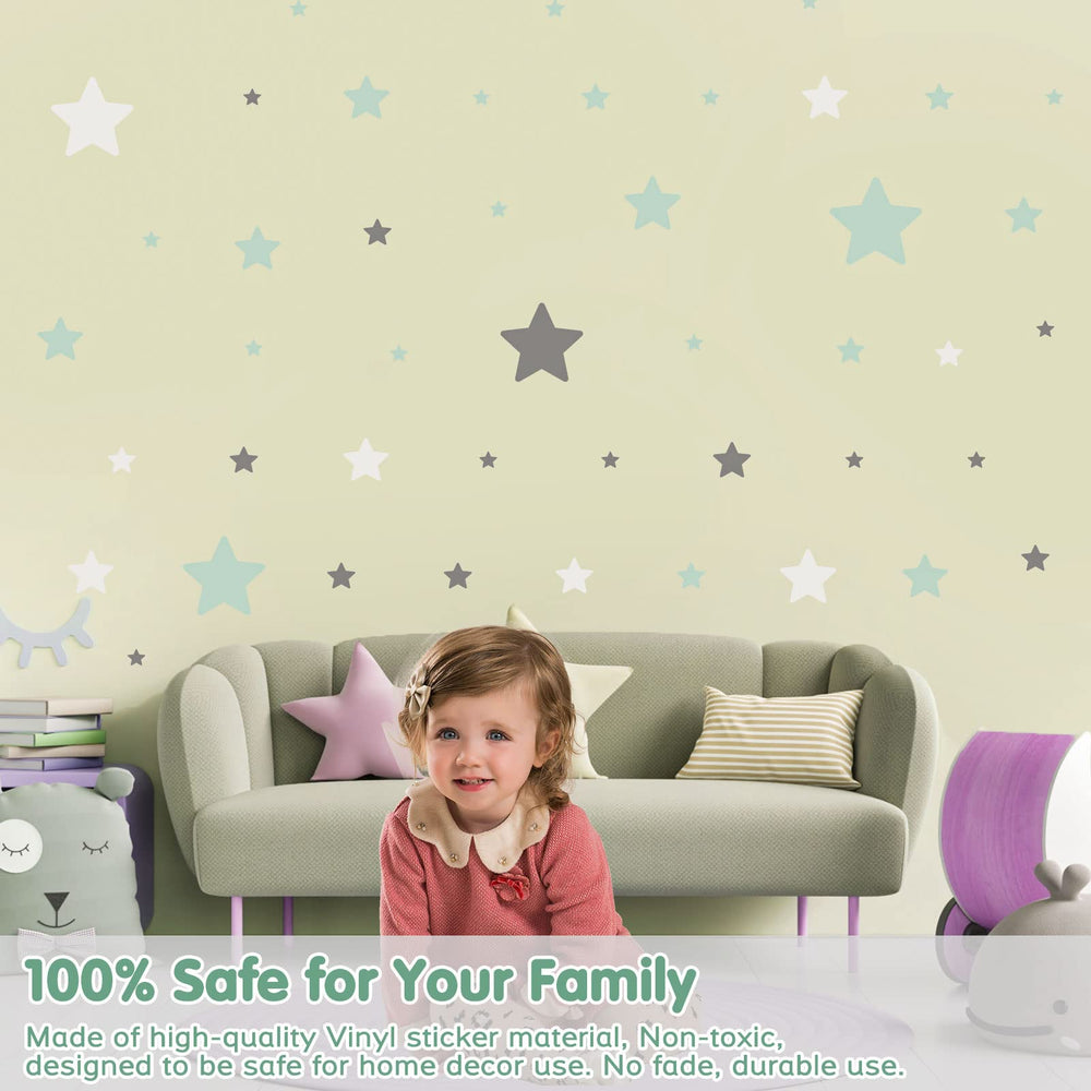 iinuu stars wall stickers durable vinyl for long-lasting sparkle
