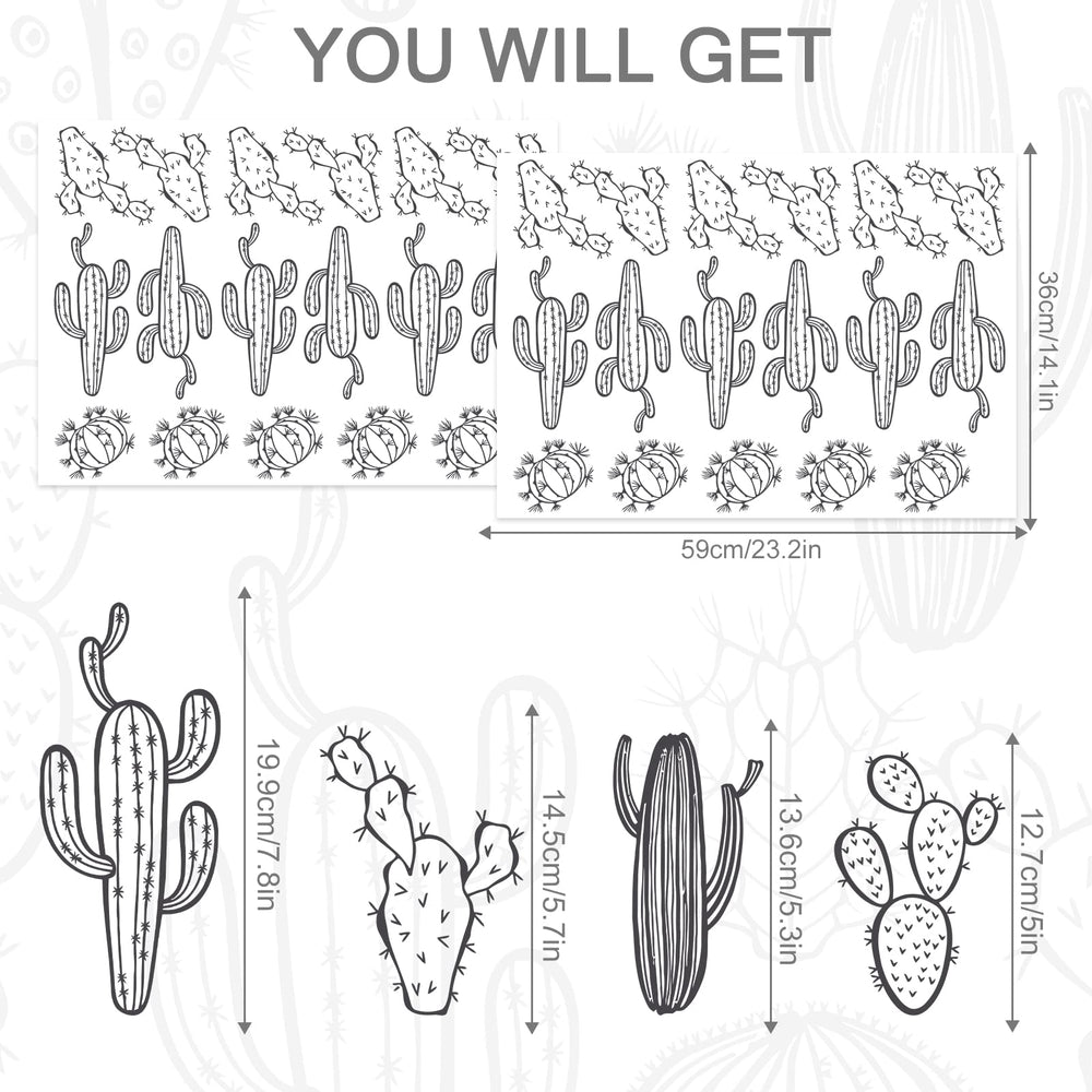 iinuu waterproof cactus stickers withstand daily use in kitchens and baths.