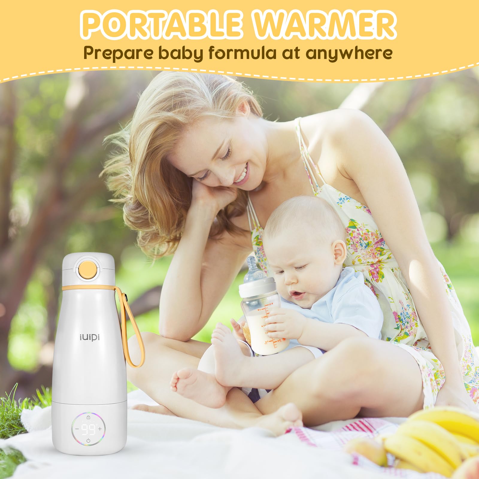 Auto shut-off and anti-dry protection icons on IIUIPI warmer
