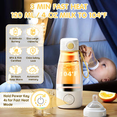 IIUIPI bottle warmer compact design on countertop, ideal for on-the-go feeding