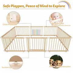 IKALIFE wooden baby playpen safety certification and trusted materials.