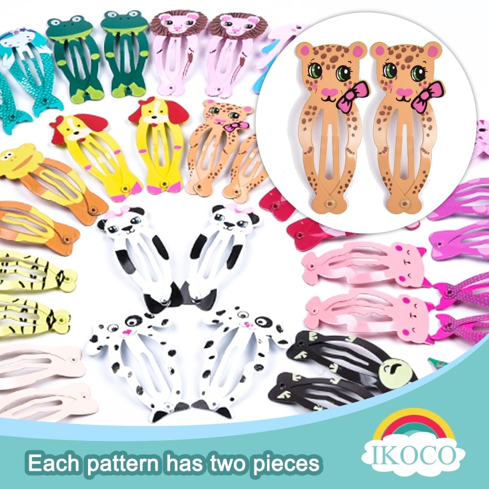 IKOCO animal pattern clip 05 easy snap-on for quick hair style