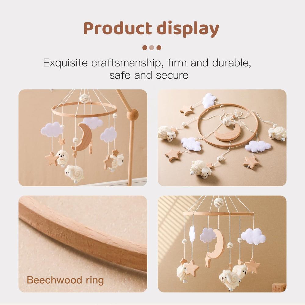 Ikubigu Montessori-design baby mobile adds minimalist nursery charm