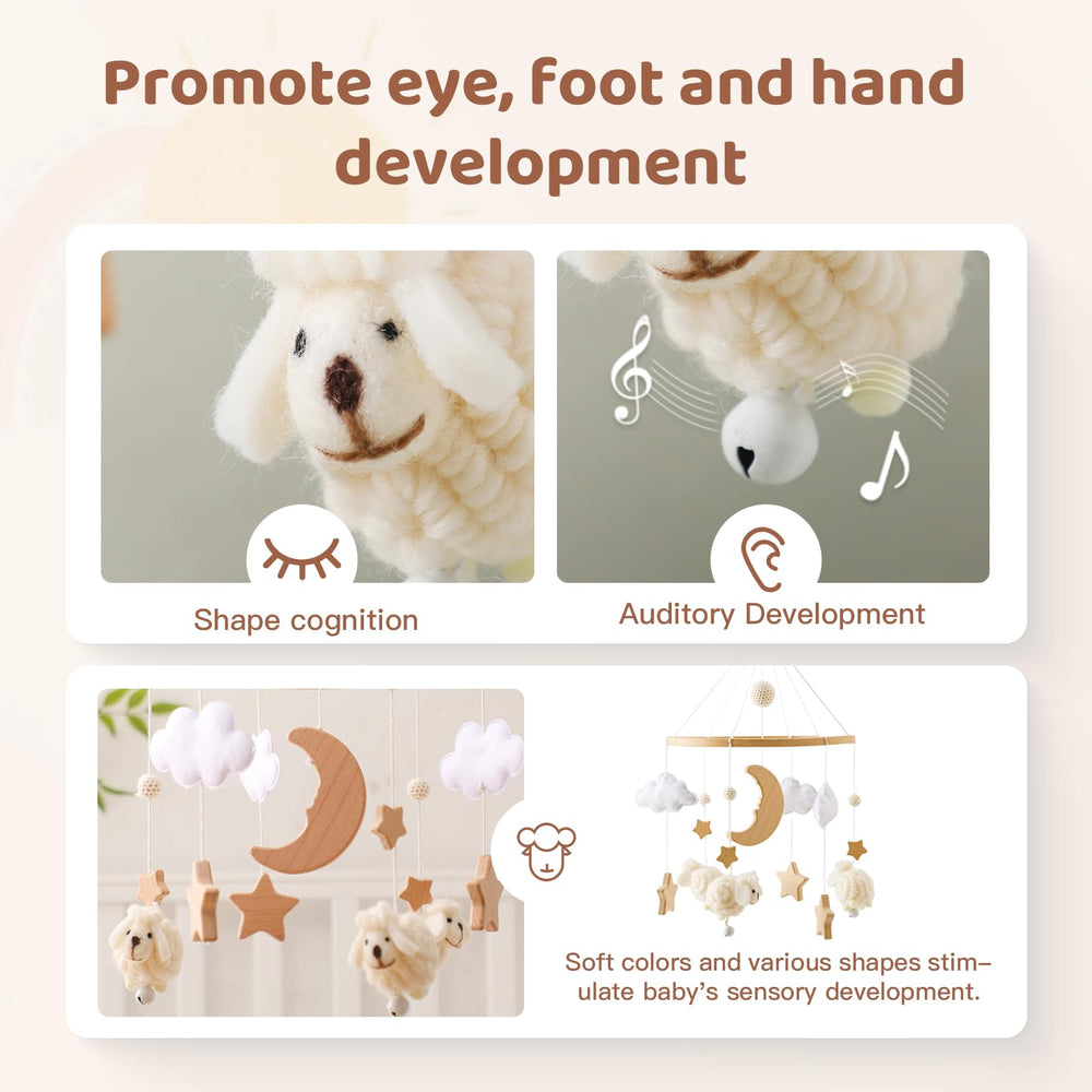 Ikubigu baby mobile demonstrates soft breeze-rotation for 360-degree motion